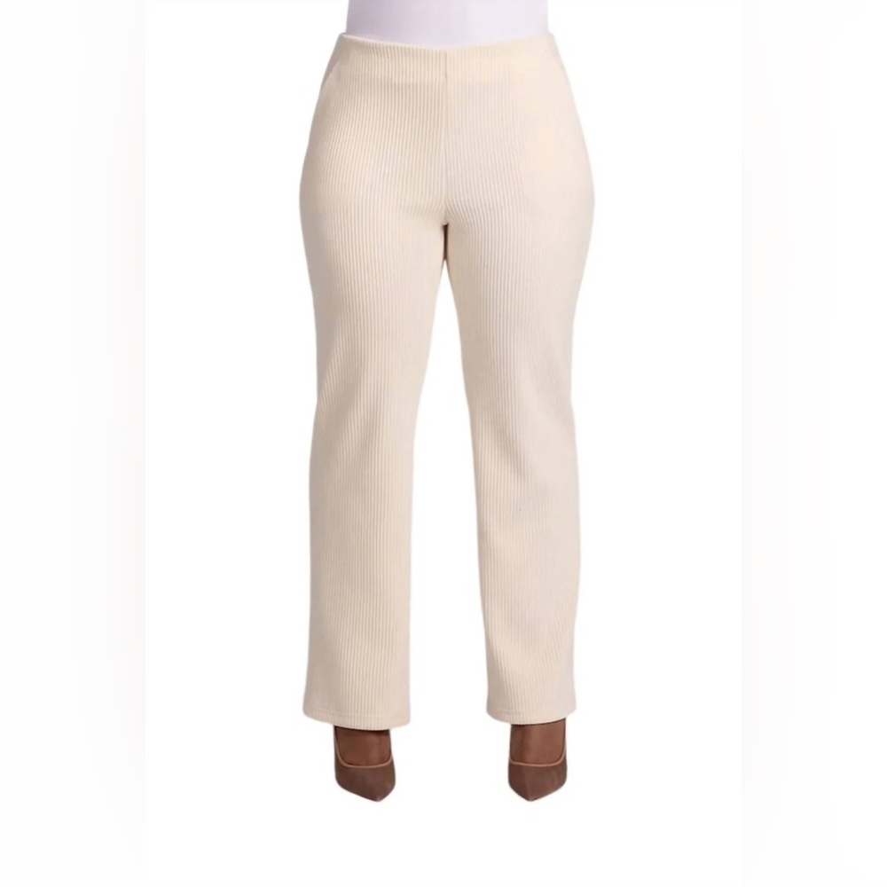 NWOT Sympli Pull On Stovepipe Pant, Chenille Cord Antique White size 6